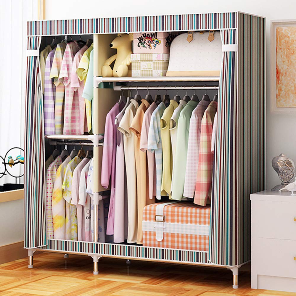 Penderie en acier renforcé de 25mm et tissu durable pour un dressing stable