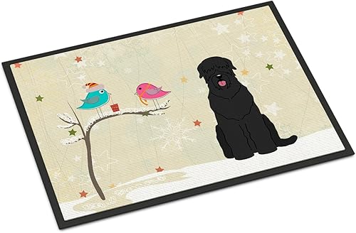 Caroline's Treasures Christmas Presents between Friends - Tapete negro para interiores o exteriores, 18 x 27 pulgadas, BB2498MAT 18 x 27 pulgadas,