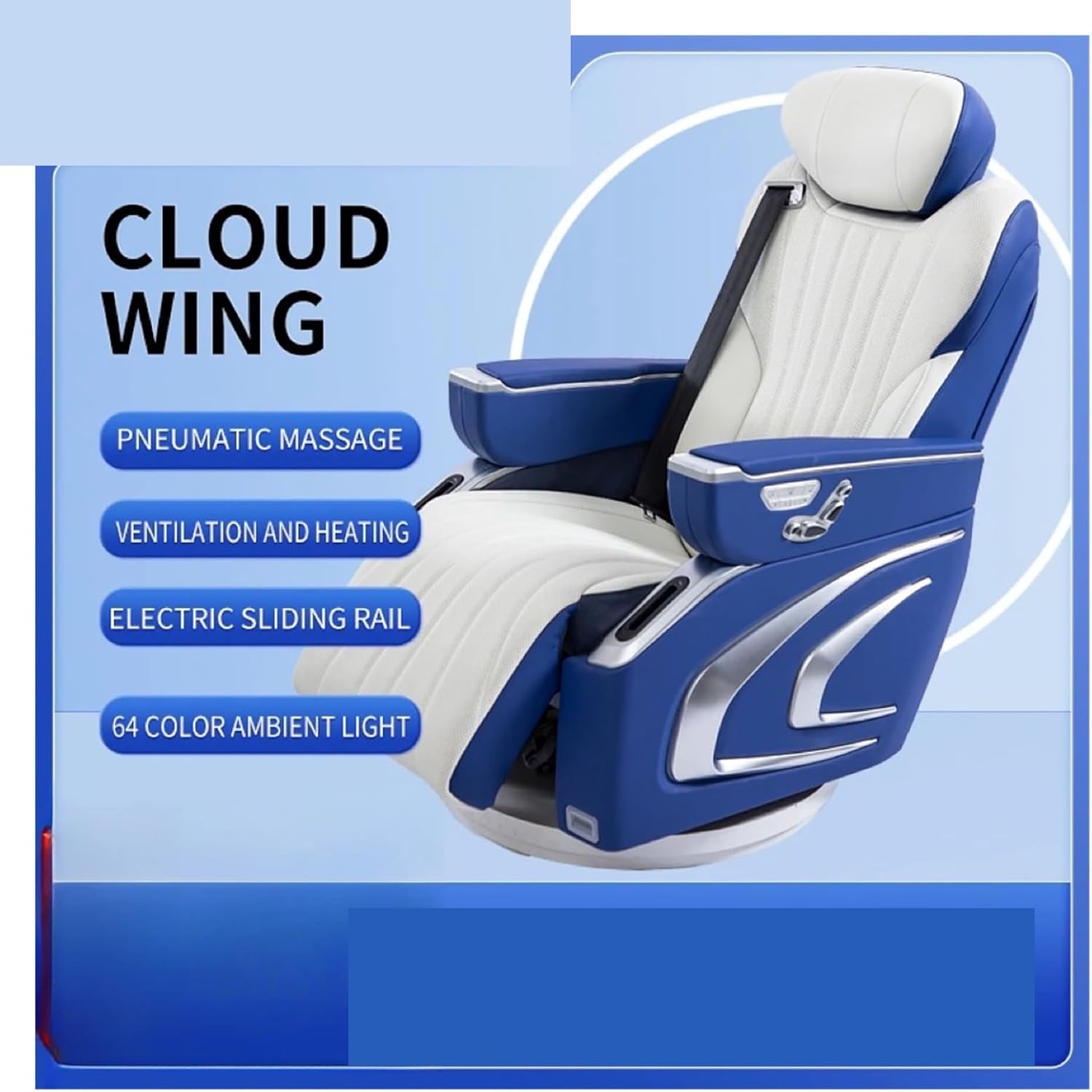 Adjustable Electric Leather Car Seat For Benz Vito MPV Comfortable With Let Rest Feature