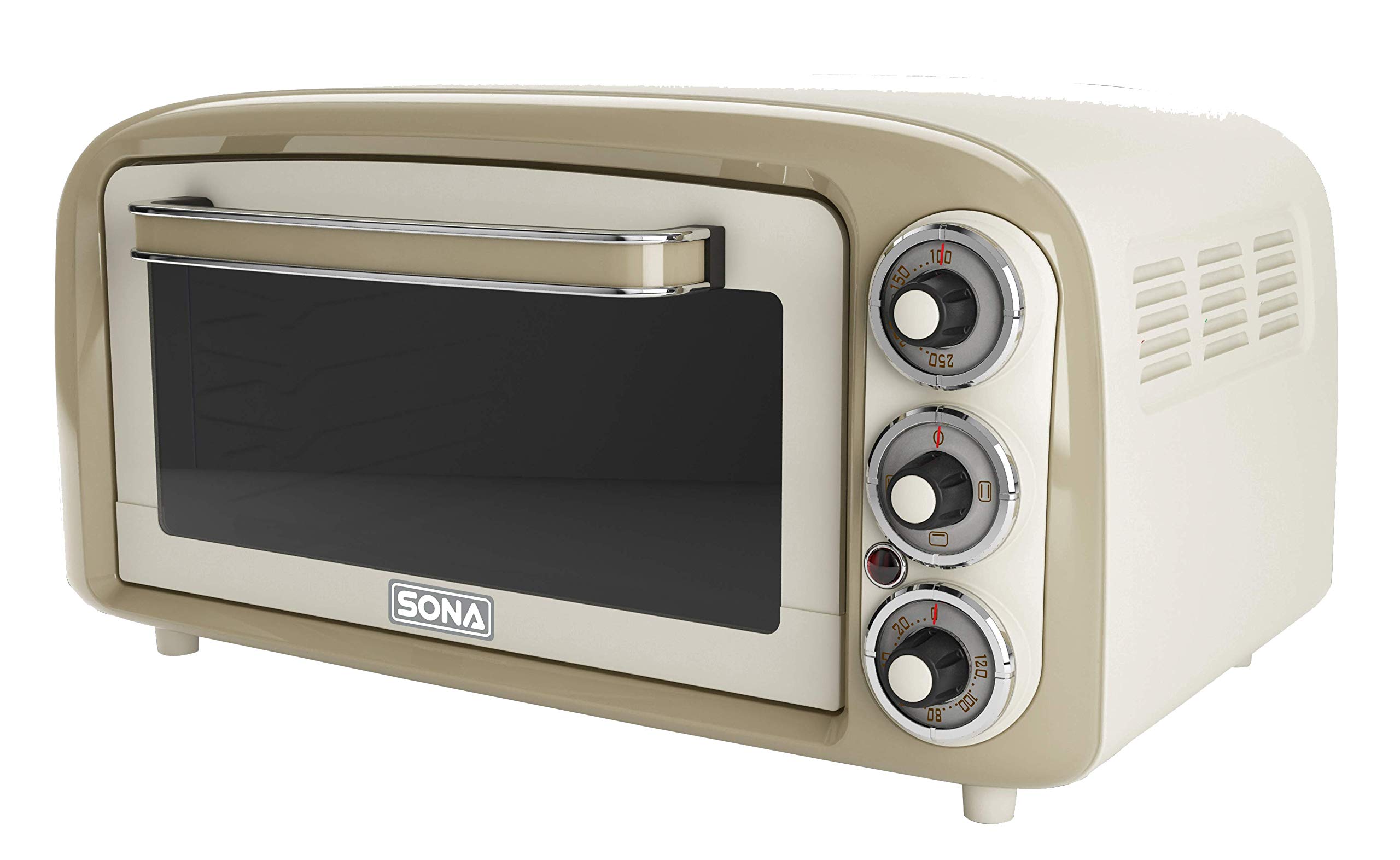 Sona SEO 2240 18L Retro Pizza Oven Cream : Amazon.sg