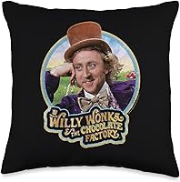 Vista 5 de Willy Wonka Chocolate Factory Scrumdiddlyumptious - Almohada (18.0 x 18.0 in), multicolor