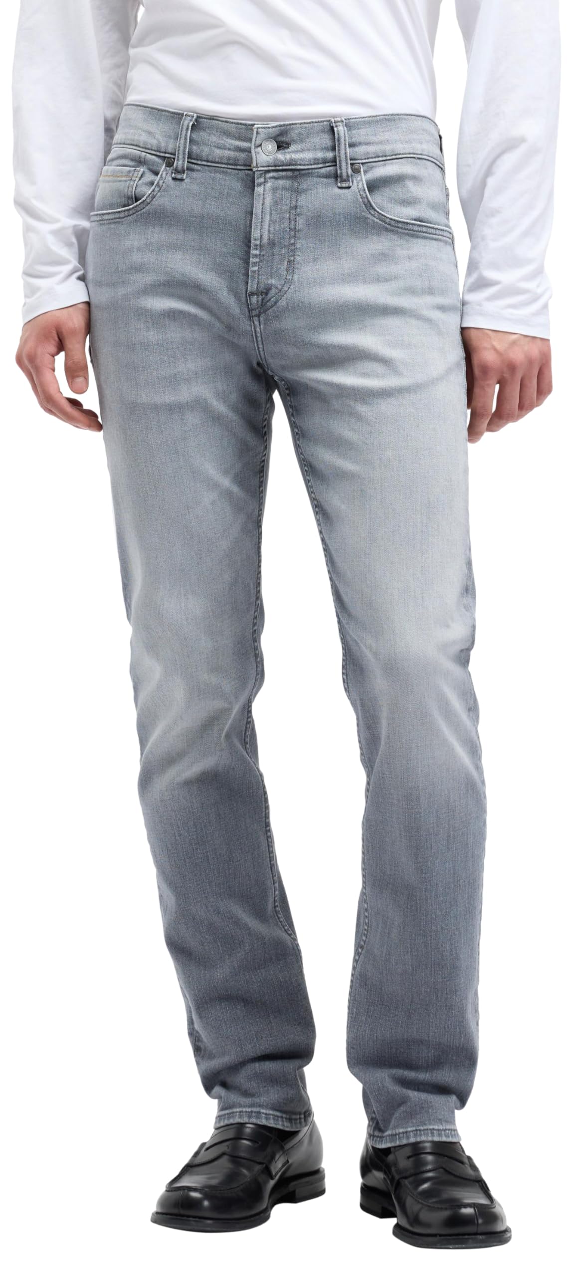 7 For All Mankind Men's Slimmy Urban Jeans, Grey, 28 W, Gray, 28W
