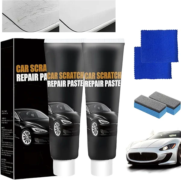 Scratch Remover for Vehicles, 2025 Car Scratch Remover for Deep Scratches, Car Polishing Wax Scratch Remover for Vehicles with Wipes Sponge,Fast-Acting Paint Scratch Repair Kit(2pc)