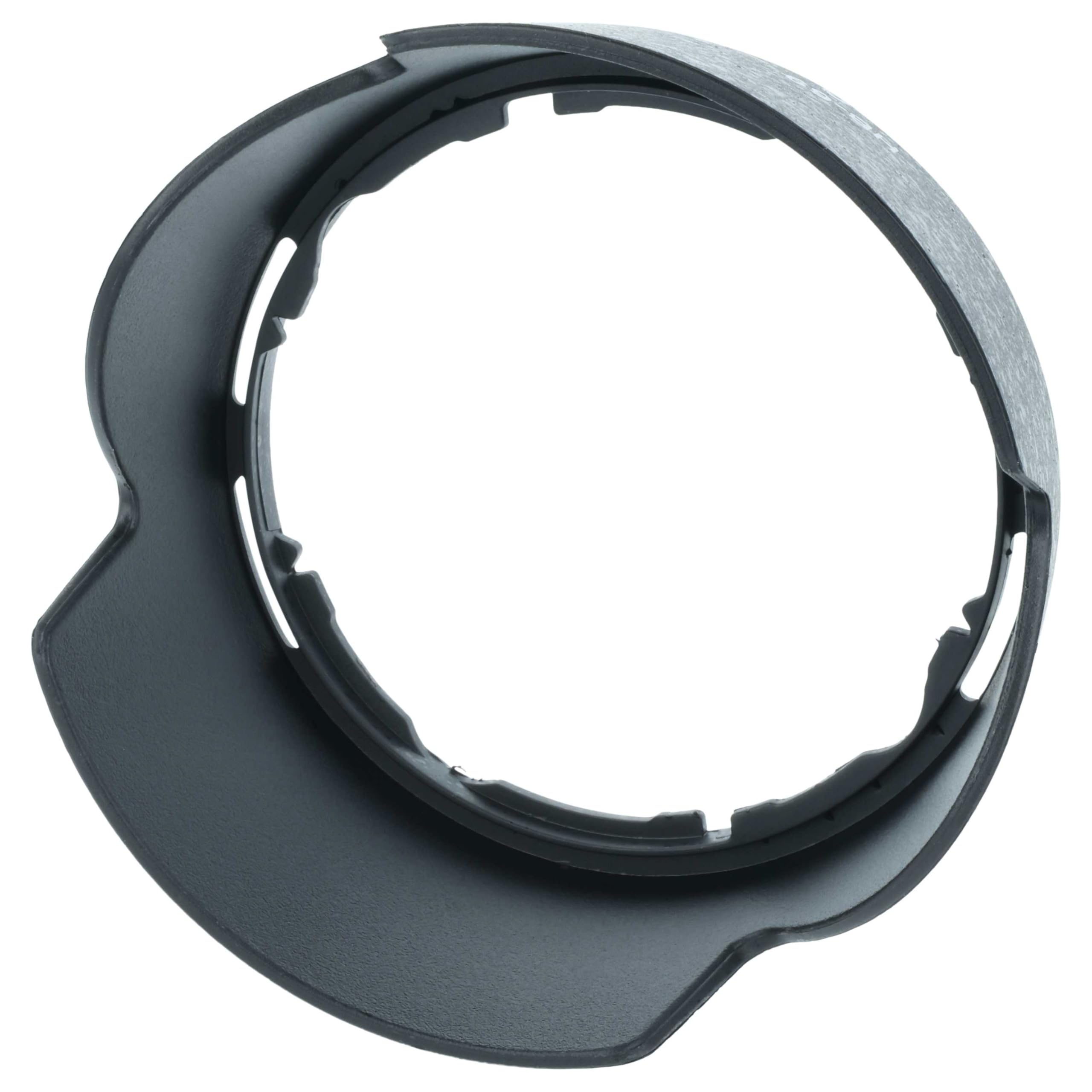 vhbw Paraluce compatibile con Nikon Nikkor AF-S DX 18-55mm f/3.5-5.6G VR II 52 mm obiettivo nero, plastica, tulipano, 7,8 cm - Sostituisce HB-69