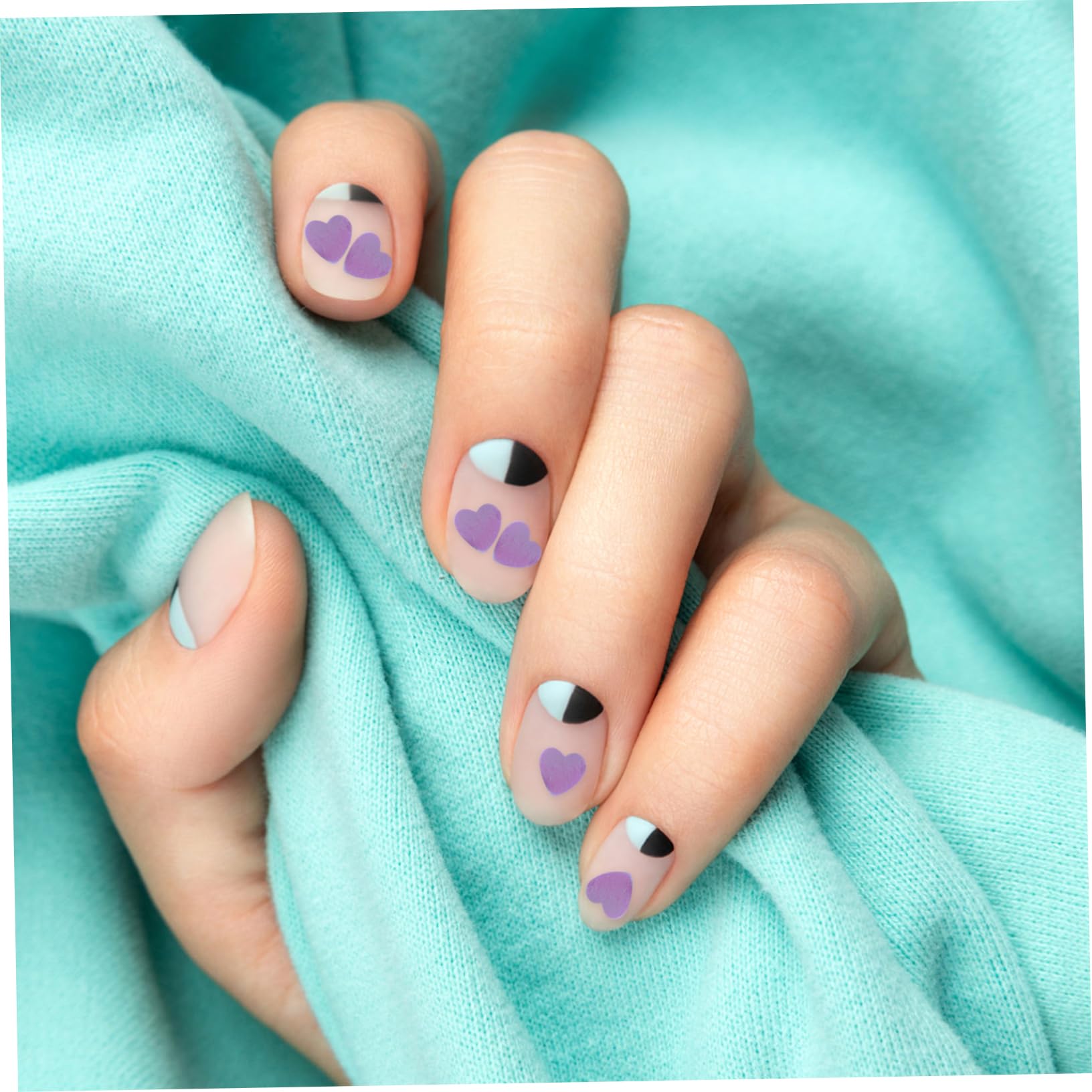 BRIGHTFUFU Heart Nail Art Stickers 4mm Nail Sequins Heart Decor Manicure Sequins Makeup Bling