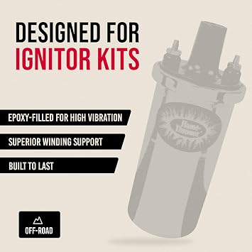 Pertronix 40601 Flame-Thrower Ignition Coil, 40,000 Volt 3 Ohm, 12 Volt, Chrome Epoxy