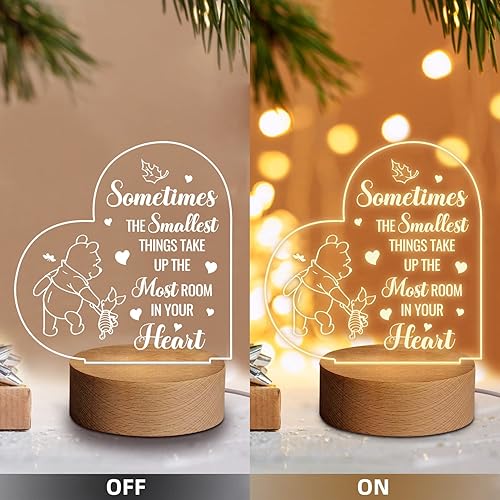 Miniatura 5 de Ywkuiev Regalos para hija de mamá, cumpleaños, graduación y día de la madre, luz nocturna acrílica grabada con base, regalo pensativo para hija de