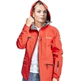 ENDIRAD Women Waterproof Hooded Rain Jacket, Windbreaker Lightweight Breathable Packable Raincoat for Outdoor, Camping, Hiking