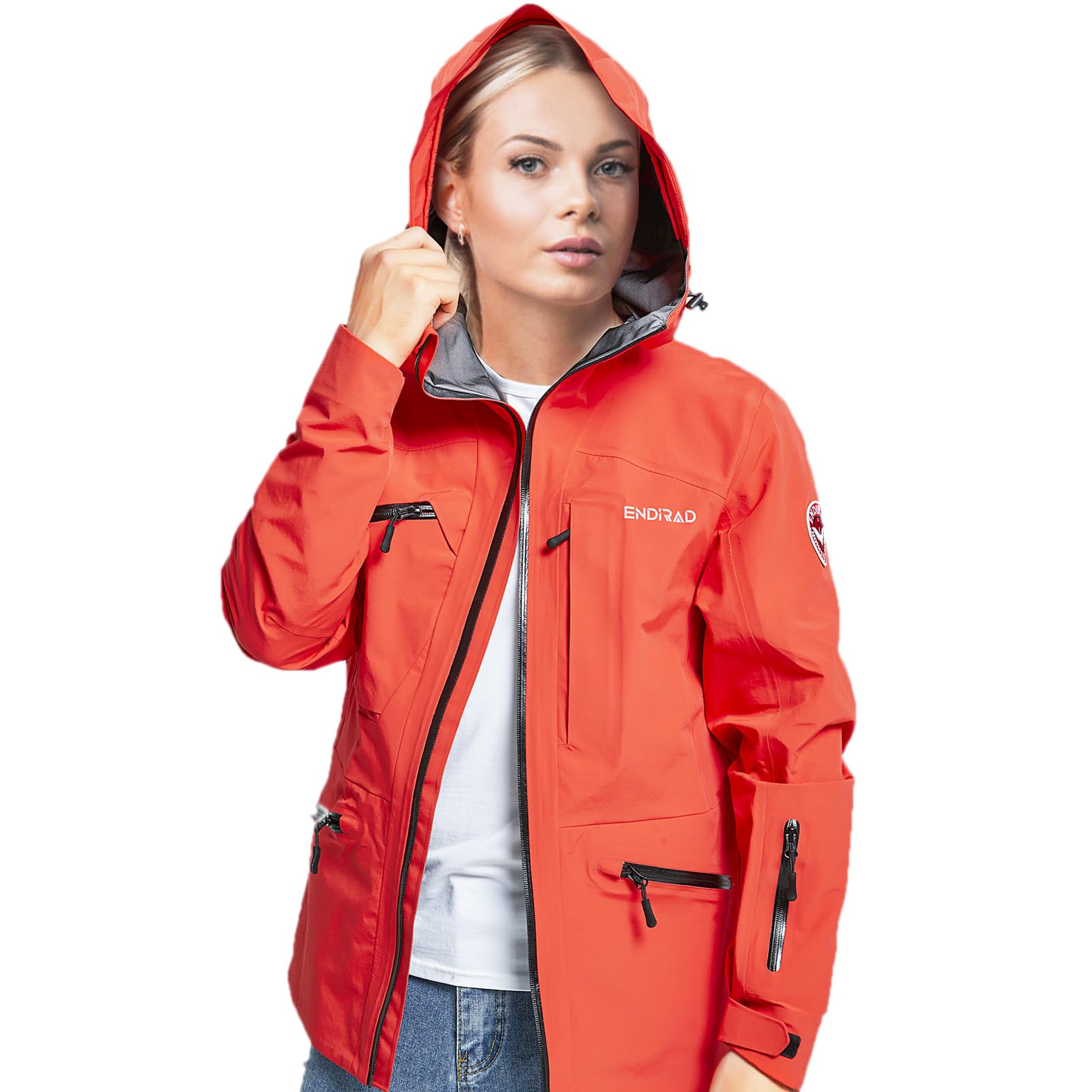Men's Lightweight Waterproof Sports Zip Hoodie Rain Jacket, Cycling Windbreaker Pullover Coats, Breathable Coat
