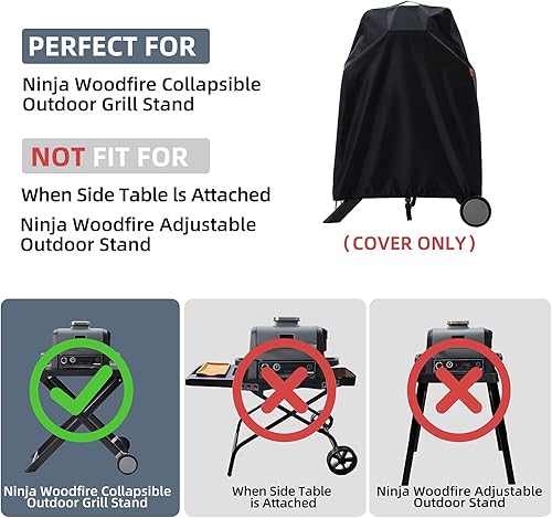 Miniatura 2 de TRAVELIT - Funda impermeable para parrilla y soporte de exterior Ninja Woodfire, accesorios para parrilla de barbacoa resistente a la intemperie,
