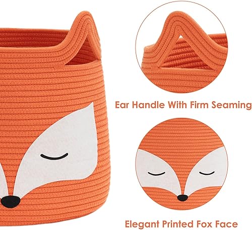 Miniatura 38 de Canasta de almacenamiento tejida con cuerda de algodón, tamaño grande, organizador para cuarto de servicio, juguetes, mantas, ropa, toallas, Gris