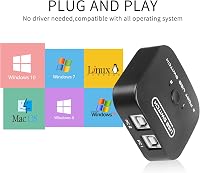 RIIEYOCA USB 2.0 megosztó kapcsoló 2 eszköz 1 nyomtató szkennerhez USB periféria váltó adapter box 5