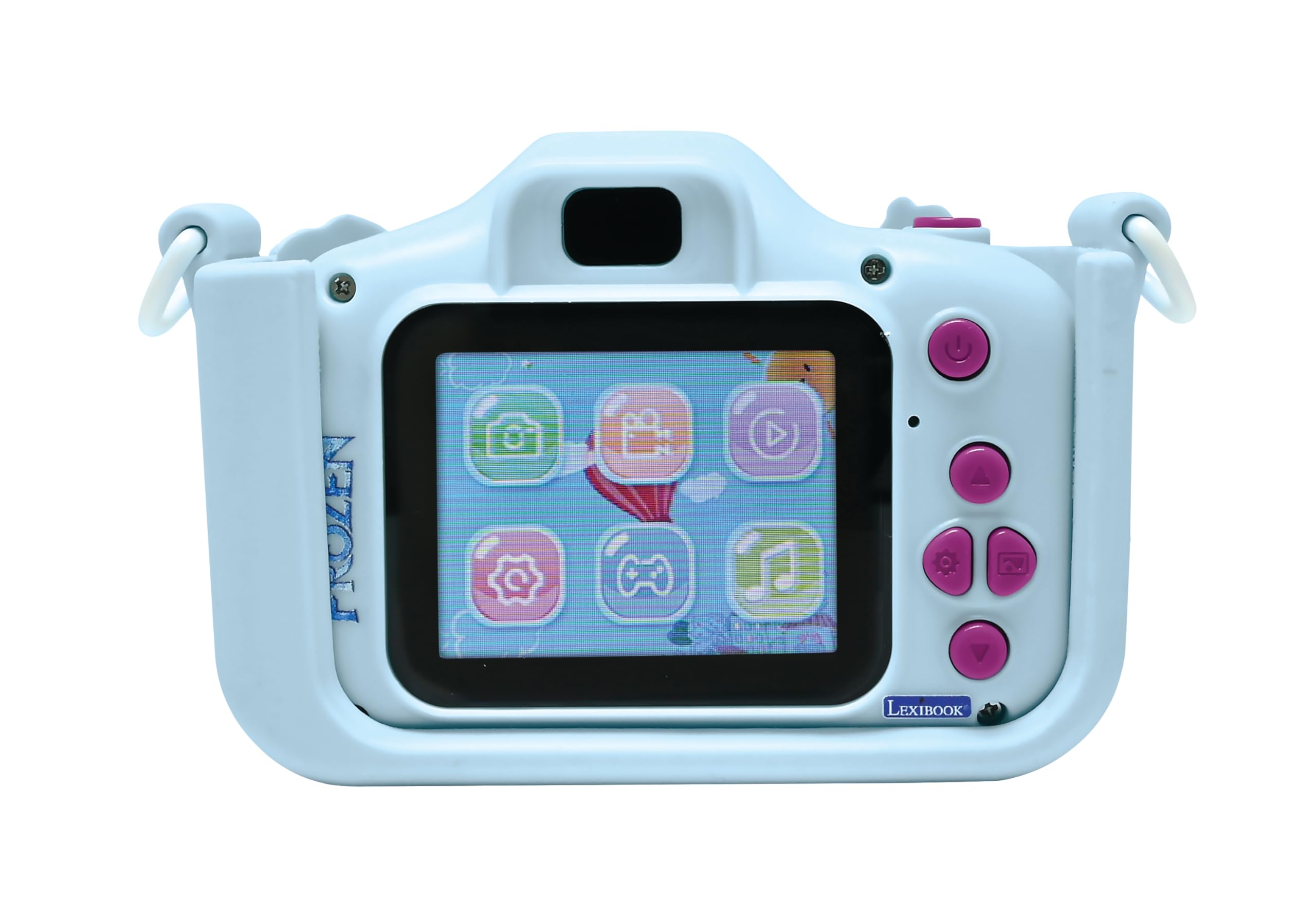 Lexibook DJ078FZ Anna, Elsa, Frozen, 4-in-1 camera for children with protection, video, MP3 and game functions, 15 frames to personalise your photos, 8 GB memory card included