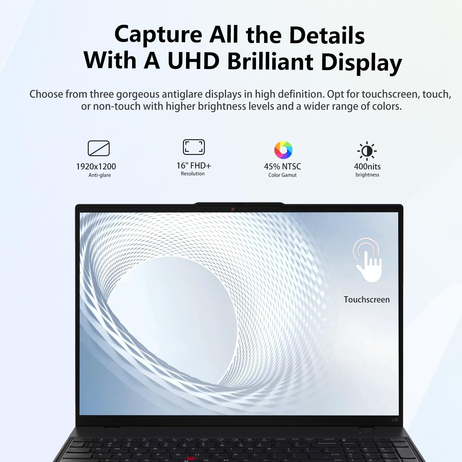 Lenovo ThinkPad L16 Business AI Laptop, 16" FHD+ Touchscreen, Intel Core Ultra 7 255U, 16GB DDR5, 512GB SSD, Fingerprint, Backlit, Wi-Fi 6E, Long Battery Life, Windows 11 Pro, 7-in-1 USB-C Hub Bundle