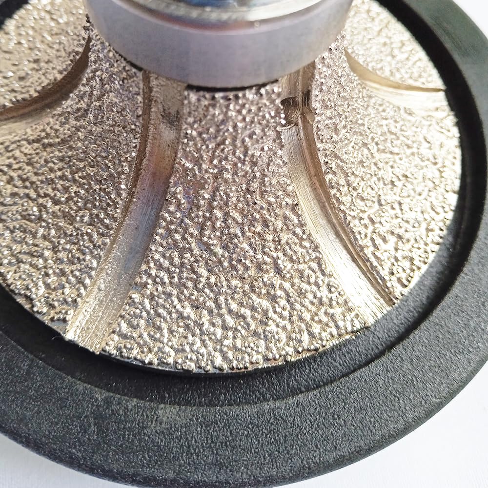 Brocas de enrutador de perfil manual de diamante, grano 35, hilo grueso M14, rueda soldada al vacío B20, molienda de piedra de mármol y granito, 1 Uds.