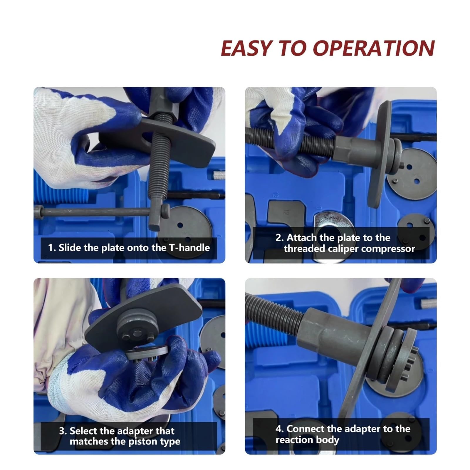alicates de resorte de freno Kit De 24 Herramientas Universales Para Pinzas De Freno De Disco De Coche, Compresor De Pistón De Freno De Viento, Para La Mayoría De Las Herramientas piston calibre freno