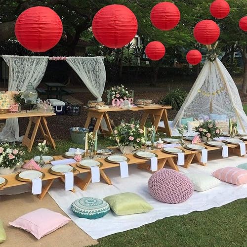 Miniatura 116 de BEISHIDA Faroles de papel redondos amarillos de 12 pulgadas, decorativos, colgantes, asiáticos, chinos, japoneses, lámpara para cumpleaños