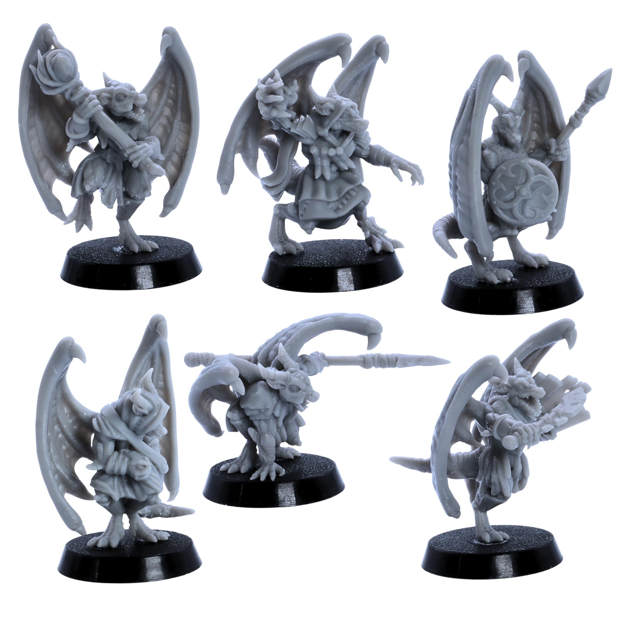 Kobold & Winged Kobold Miniature Set - 12 Mostri RPG in resina | Miniature epiche | Figure non verniciate con basi da 25 mm per DnD Starter Set