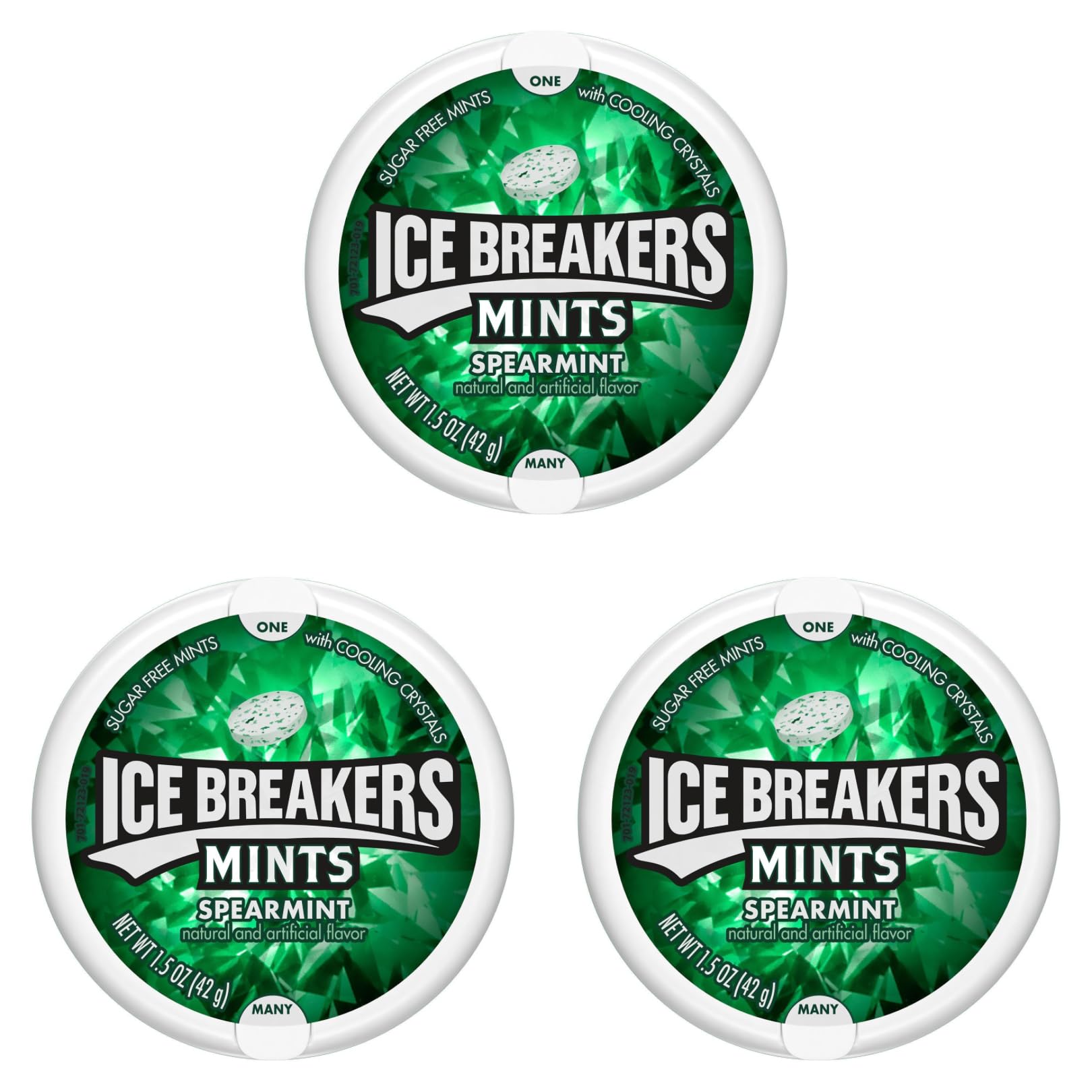 Spearmint Sugar Free Mints 3 Pack (1.5 oz each individual container)