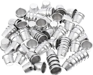 80Pcs Silver Thimbles for Hand Sewing Metal Sewing Thimbles Sewing Thimble Finger Protector Sewing Quilting Metal Thimbles for DIY Craft Finger Protector