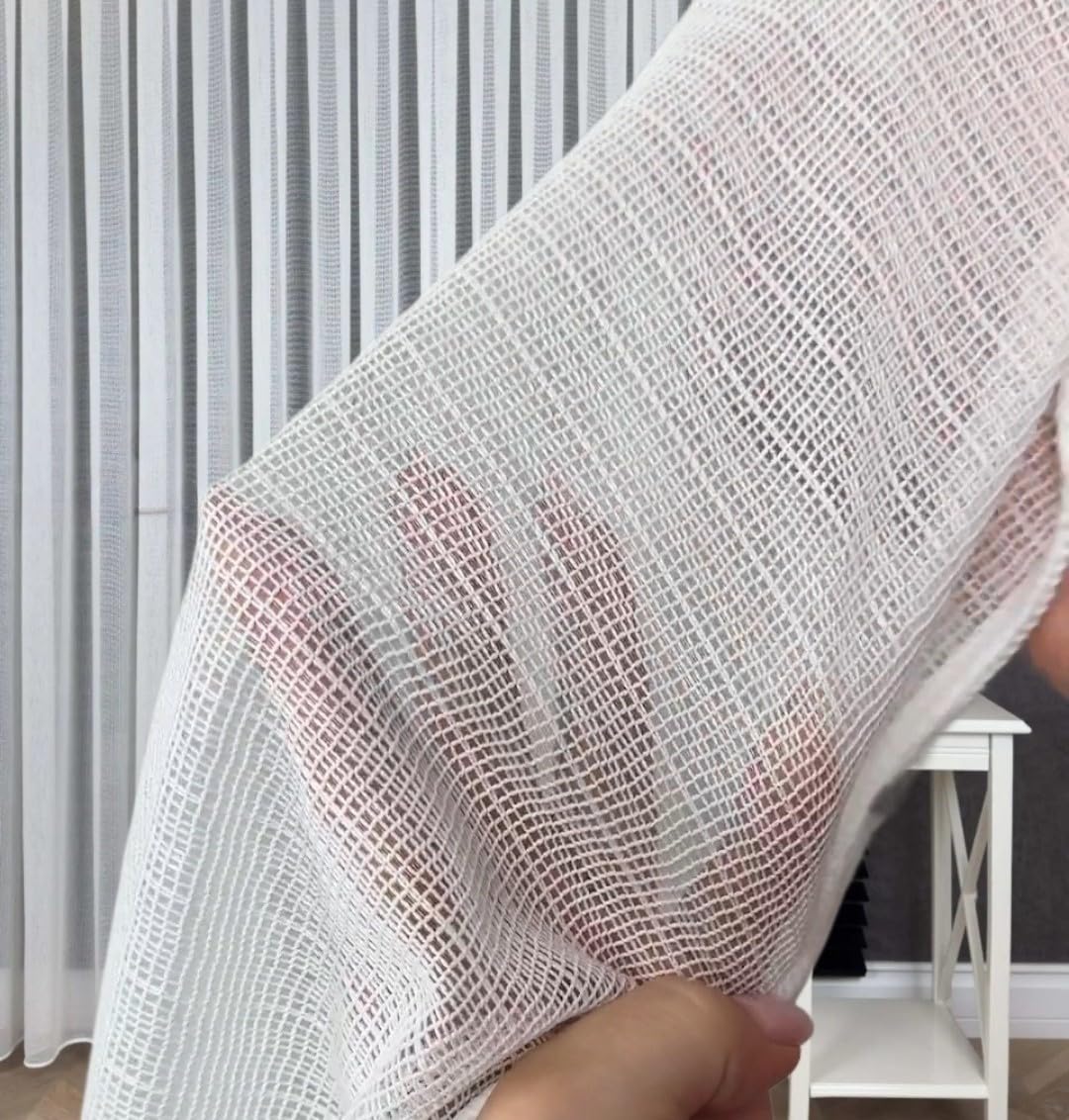 Rideaux en tulle moderne 245x150 cm lot de 2 pour salon