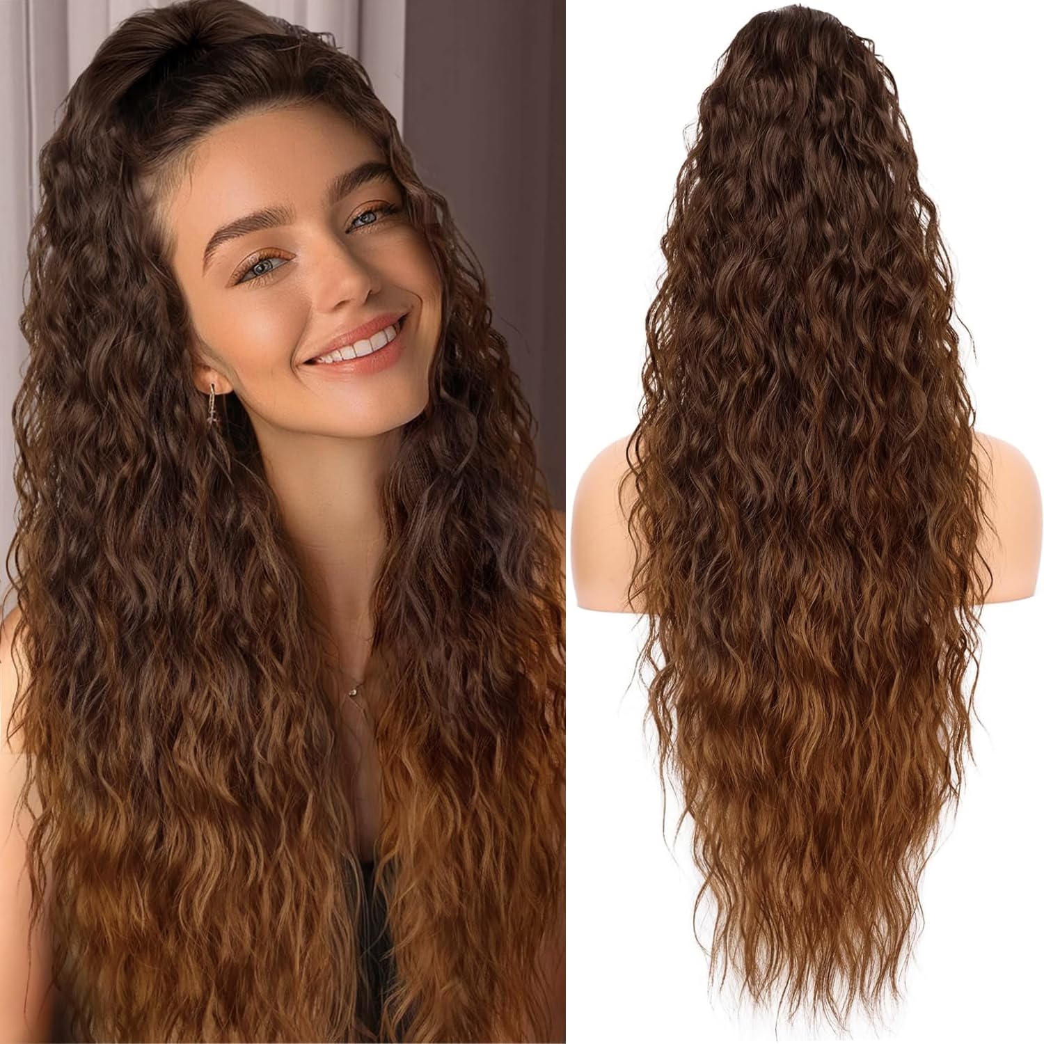 PORSMEER Claw Ponytail Hair Extension 30 inches