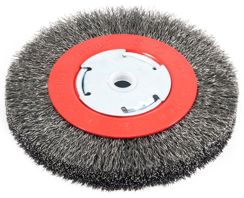 Brosse de roue Forney fil ondule .014 face etroite pour touret
