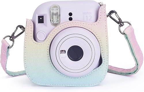 Miniatura 4 de Phetium Instant Mini 12 - Funda protectora para cámara compatible con Instax Mini 12 11, bolsa de lona con bolsillo y correa de hombro ajustable