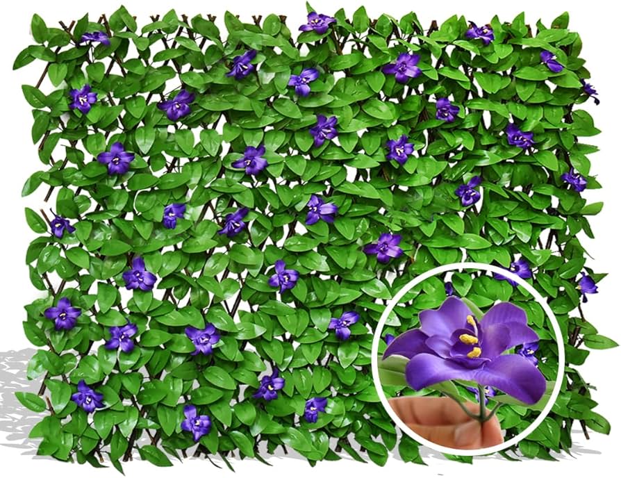 ☘️aiiKEN73*Garden☘️AG202510 Amazon.com: Expandable Faux Ivy Fence Privacy Screen with