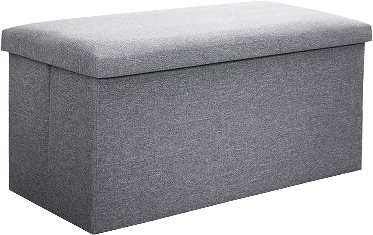 Banc ottoman de rangement pliable 25L gris de 40 cm pour salon