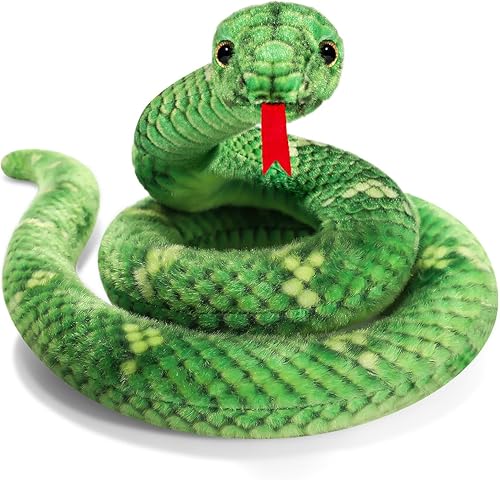 Miniatura 48 de Peluche de serpiente, animal de serpiente de peluche, serpientes de juguete pequeñas de 27 pulgadas para niños, serpiente de peluche gigante