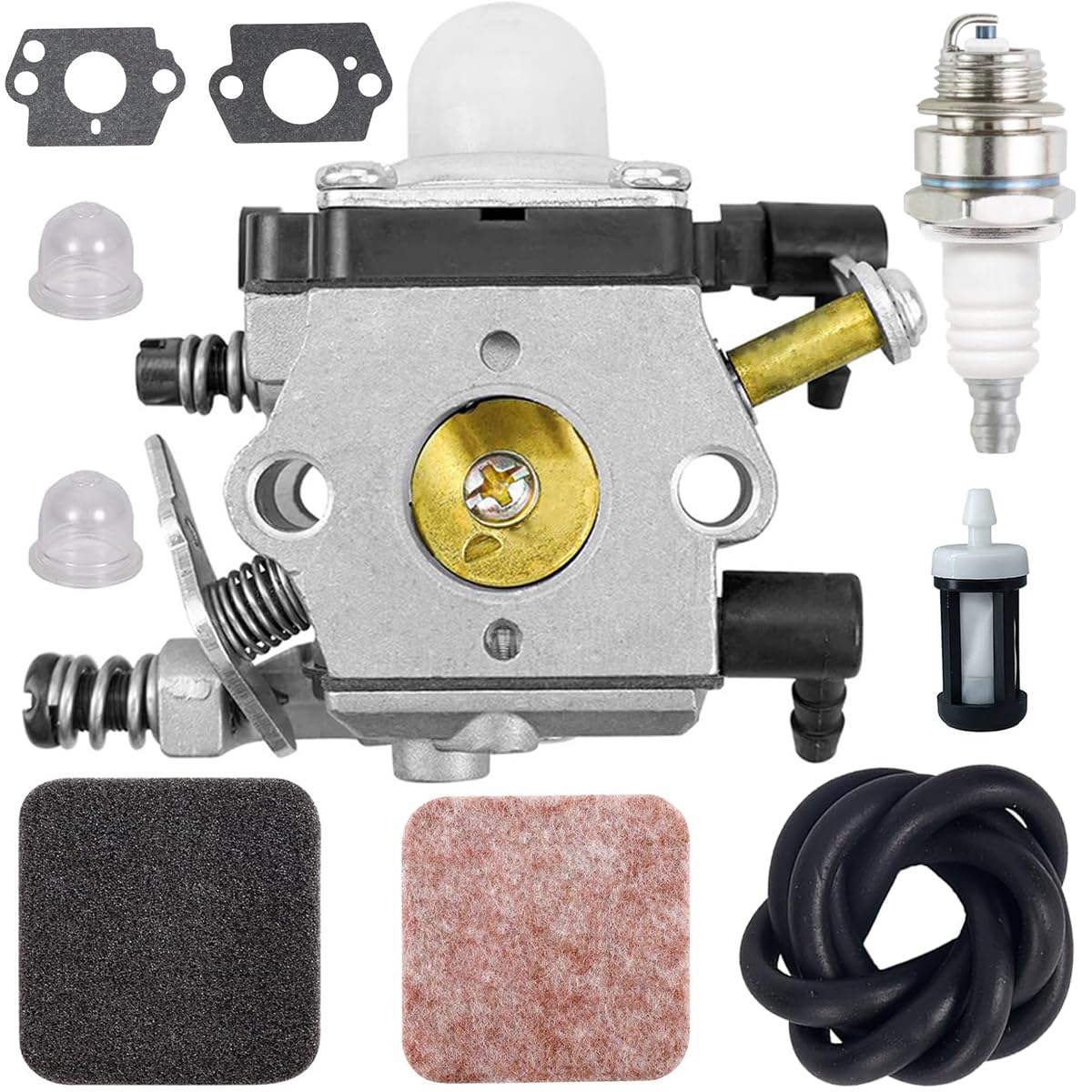 ZAMDOE WT-253-1 Carburateur pour Stihl BG72 BG75 HS80 FS80 FS85 BG4227 Souffleuses à Feuilles Remplace WT253 42271200600 avec Filtre à air Bougie d'allumage Filtre à Carburant Ligne de Carburant