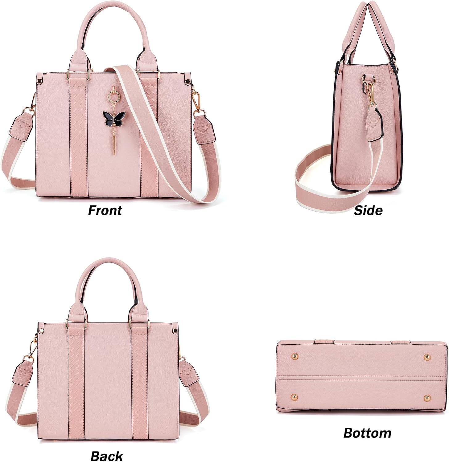 Tote Bag for Women Satchel Purse and Wallet Set Handbags image 4