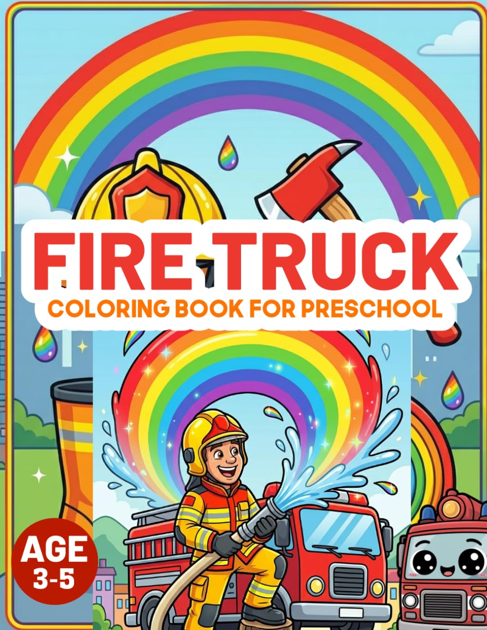 Fire Truck Coloring Book for Preschool: Bold and Simple Fire Truck Designs for Preschool and Toddler