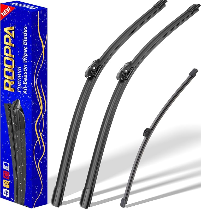 Palhetas do limpador de para-brisa Rooppa para BMW X2 2018–2022 – 3 unidades