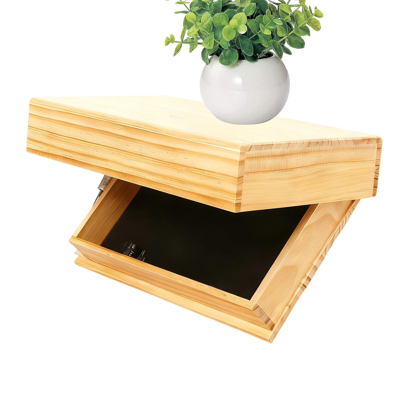 YUANCHUTOP Concealed Floating Shelf - Wall-Mounted Storage Rack | Compartment Concealed Floating Shelf | Wall Mounted Rack For Privacy Safe And Easy Storage Of Small Objects