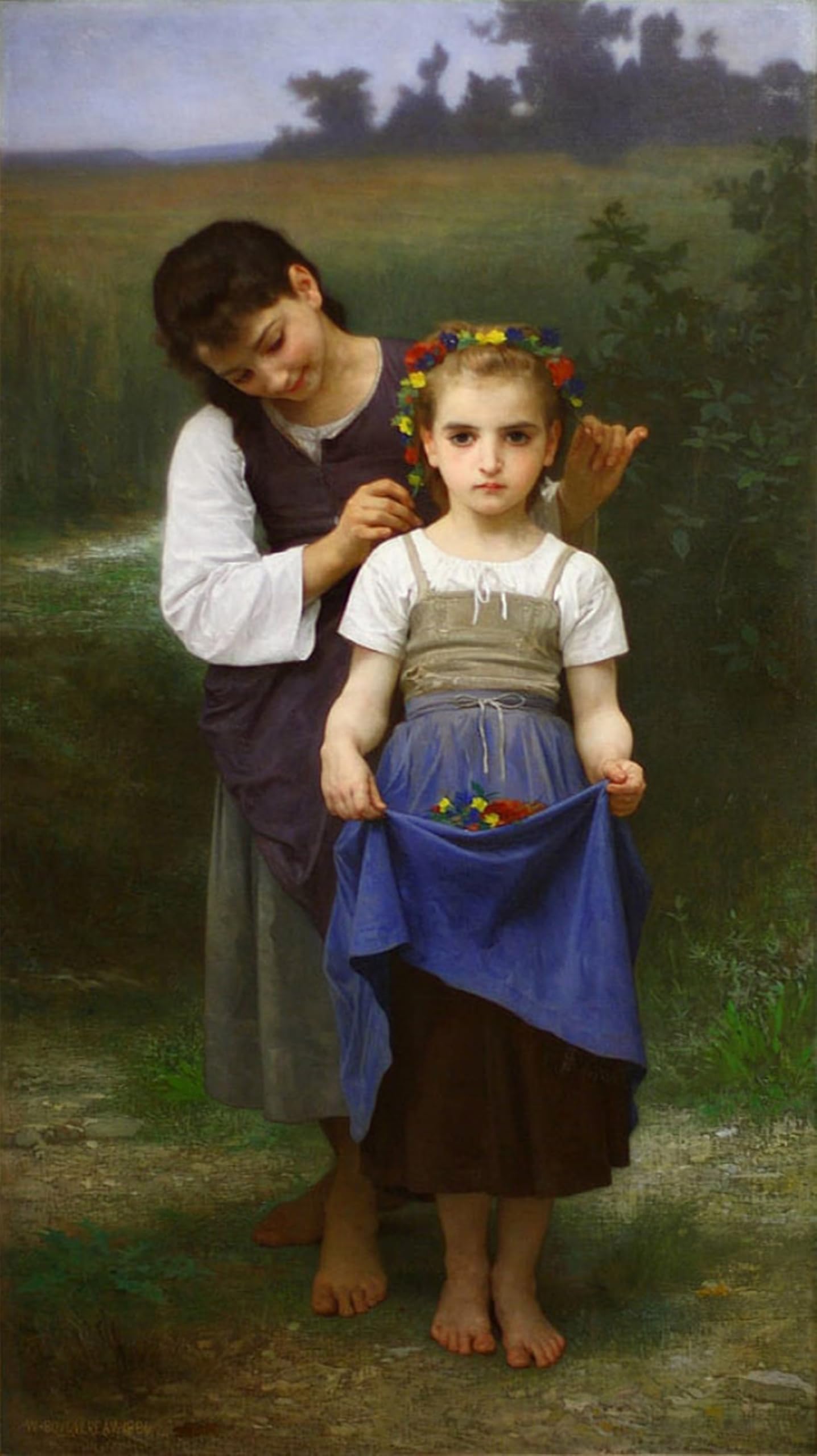 POSTERIIk Vintage Print Pop Art Landscape Artwork the Haymaker by William Adolphe Bouguereau Art Prints for Office Home Decor 60x90cm