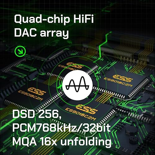 Miniatura 3 de HiBy Reproductores de MP3 y MP4 R4 Spotify con Bluetooth y WiFi 4 vías HiFi DAP Android 12 OS 0.138 in PO+0.173 in Bal 32G+2TB Memoria escalable