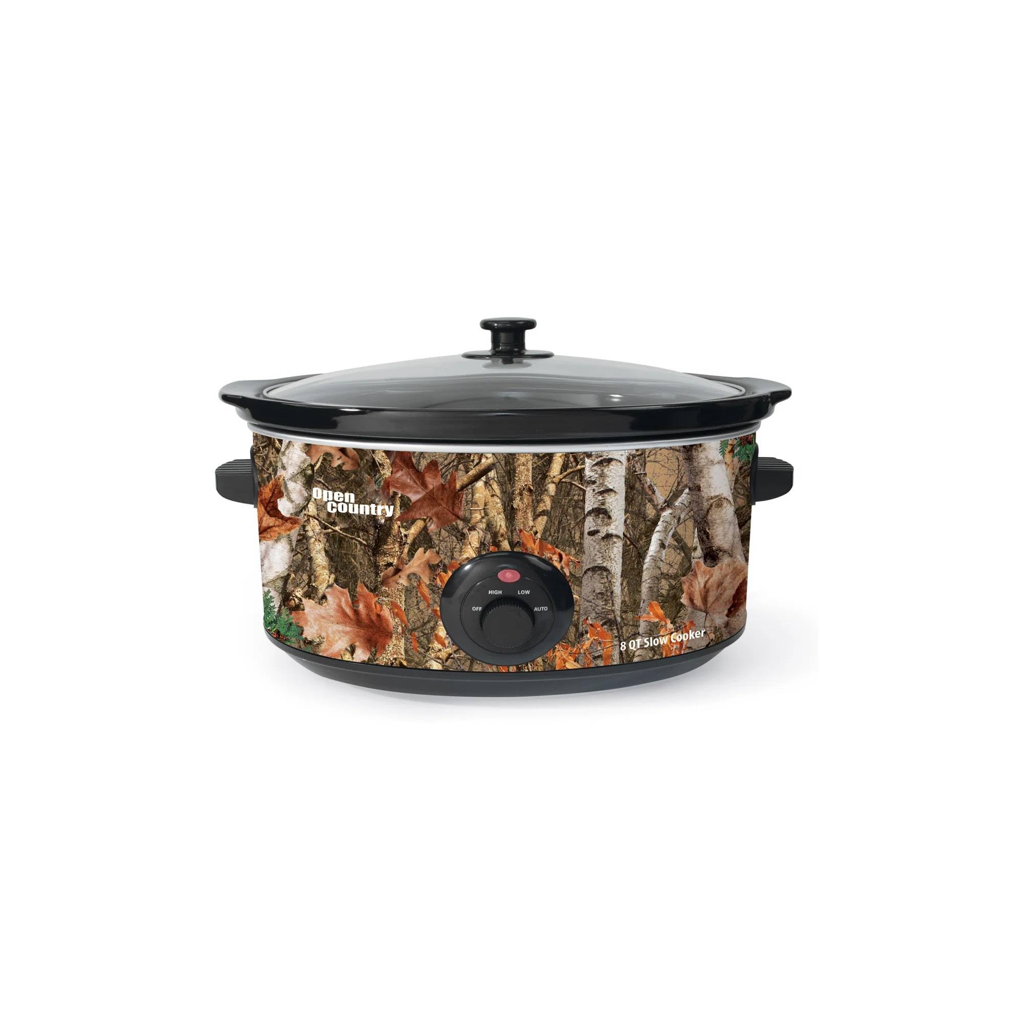 8-Quart Oval Slow Cooker with Adjustable Settings and Removable Ceramic Pot