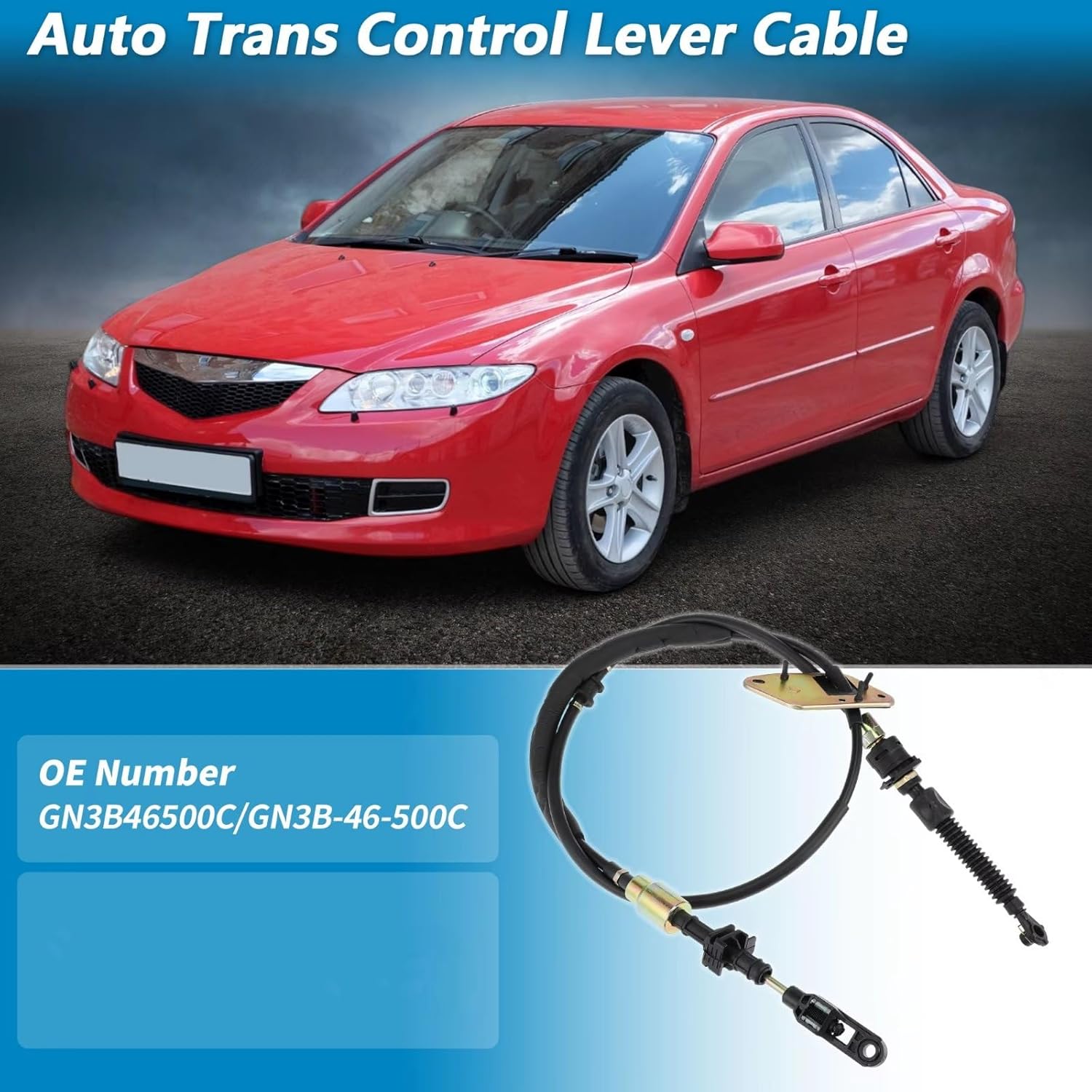 Gearshift Cable Compatible With Mazda 6 2.3L L4 3.0L V6 2006 2007 2008 Car Automatic Transmission Gear Shifter Selector Control Cable GN3B46500C