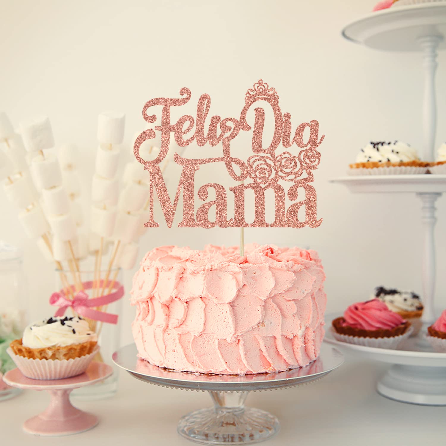 YXCute La Mejor Decoración De Pastel De Acrílico Dorado Para Mamá