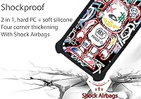 Vista 2 de Case for Moto One Zoom Case Compatible with Motorola Moto One Zoom Phone Case Cover [with Tempered Glass Screen Protector][Hard PC + Soft