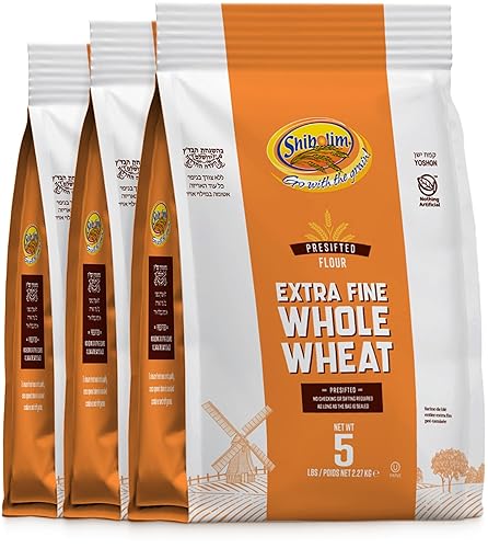 Miniatura 7 de Shibolim Harina de trigo integral extrafina, 5 libras (paquete de 2) | Harina triple tamizada | 100% grano entero | Certificado Kosher