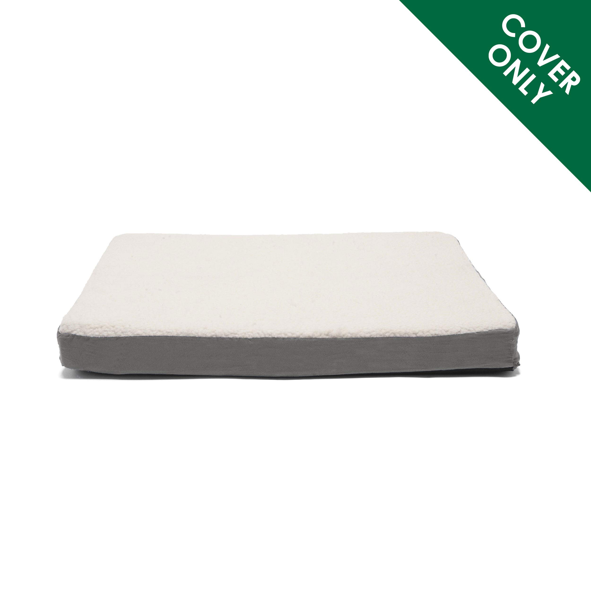 Furhaven Terry & Suede Mattress Dog Bed Replacement Cover Gray Jumbo
