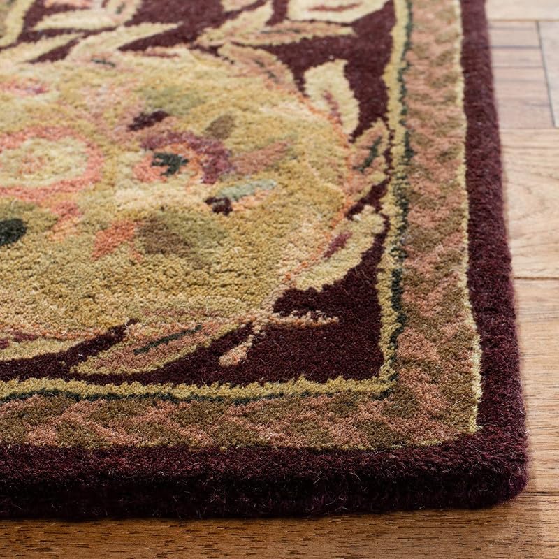 Image of Embossed Handmade GH Wool Thick Geometrical Carpet is a Stylish and Practical Addition to Any Living Room 7X9