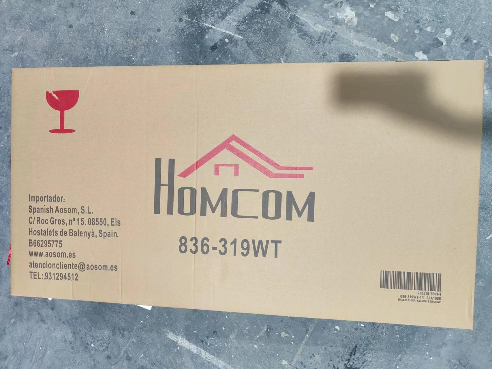 HOMCOM Biurko komputerowe 105x50 cm nowoczesny mała przestrzeń biały