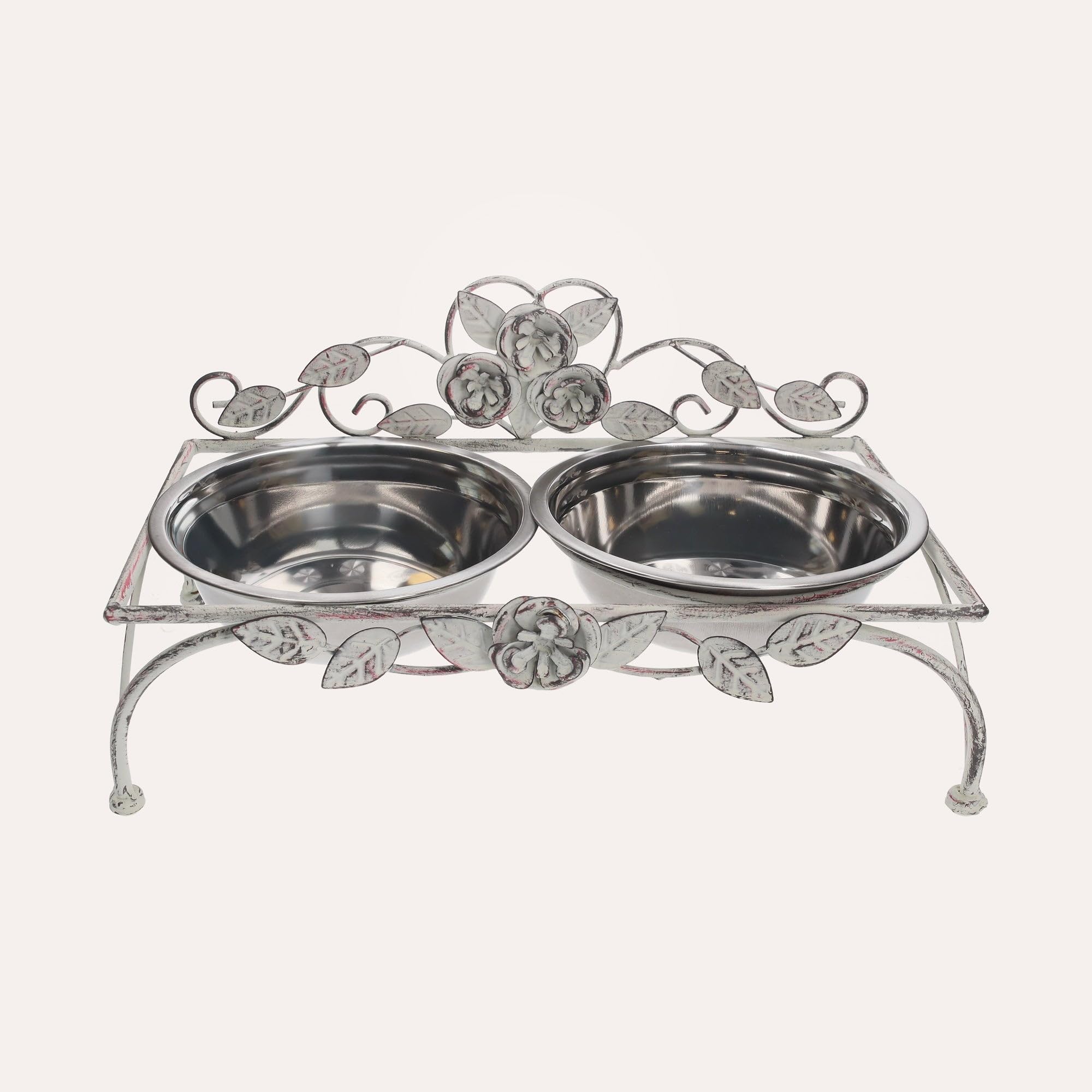 Cuencos para perros y gatos con soporte a dos plazas H20 x 35 x 18