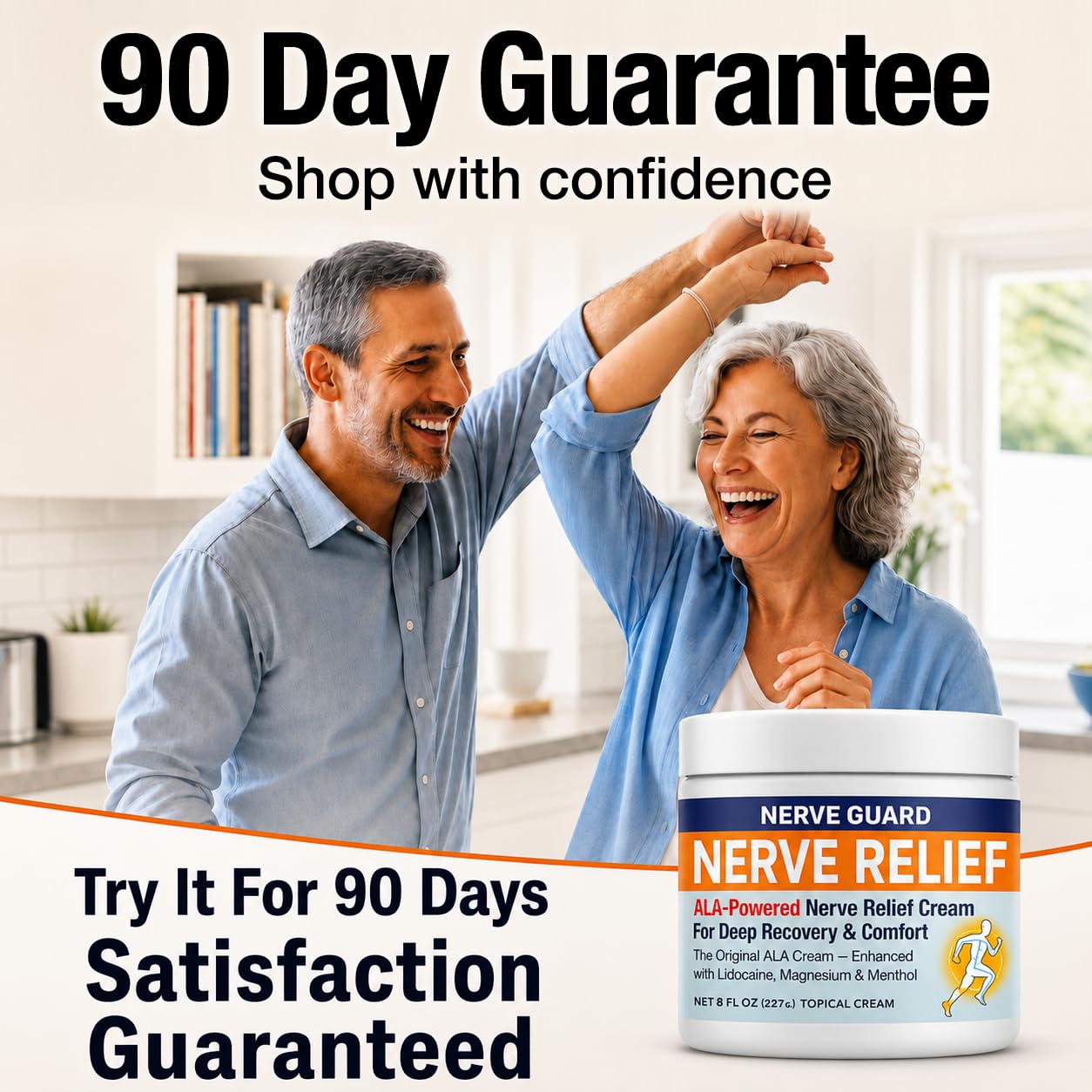 Neuropathy Nerve Relief Cream – Maximum Strength XL 8 oz – Menthol 3.7% + Magnesium Chloride 2% + Alpha Lipoic Acid (ALA), Fast-Acting for Feet Hands Legs & Back – Non-Greasy, Fast Absorbing – XL 8 oz — Amazon image 8