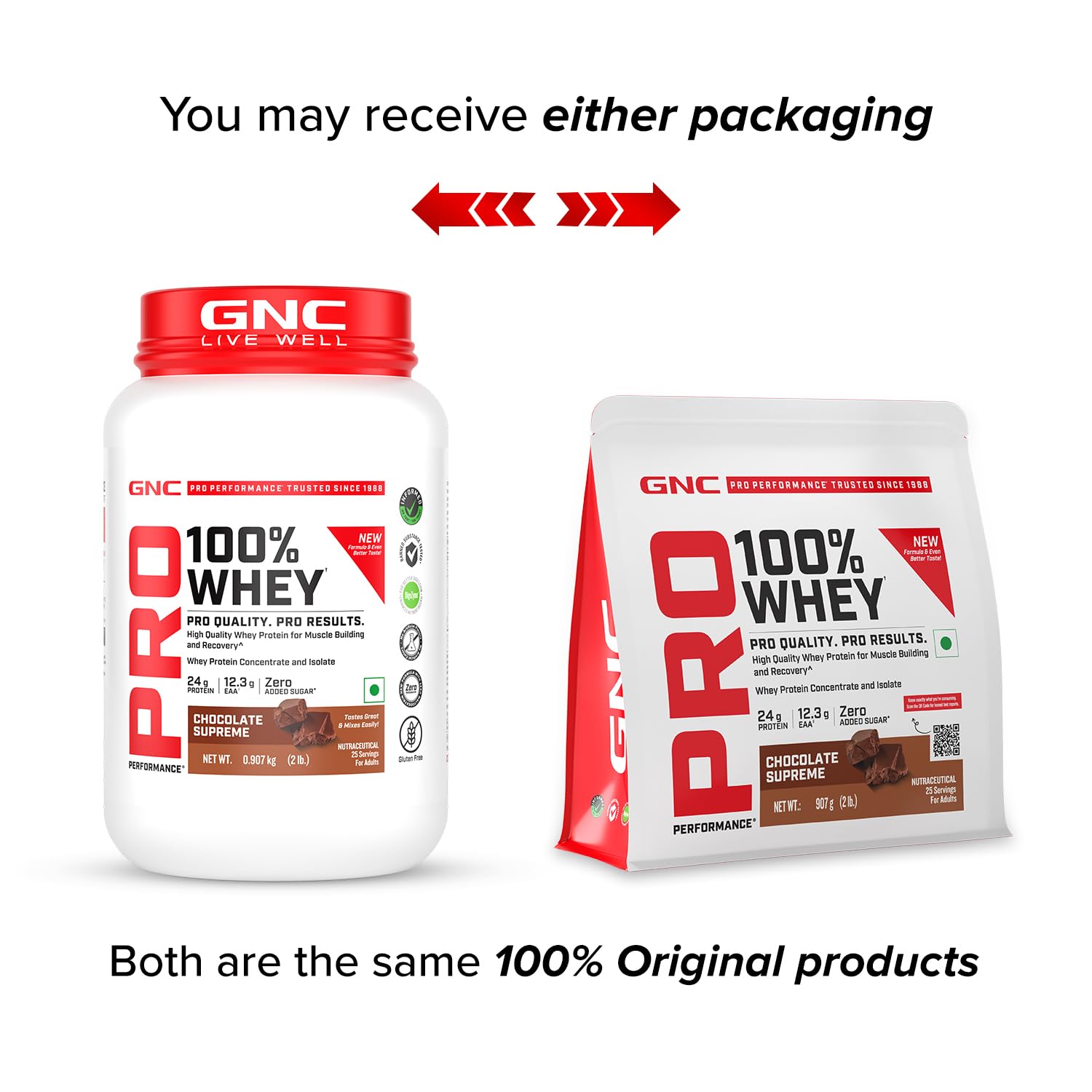 GNC Pro Performance 100% Whey Protein | New Formulation | 24g Protein, 5.7g BCAAs, 12.3g EAAs | Added DigeZyme® | Whey Isolate & Concentrate Blend, Low Carb (4.51g), No Added Sugar | Chocolate Supreme , 907g — Amazon image 9