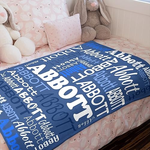 Miniatura 2 de MMAOLP Mantas personalizadas con monograma con nombres manta personalizada para bebé niña manta de envoltura con inicial regalos personalizados para
